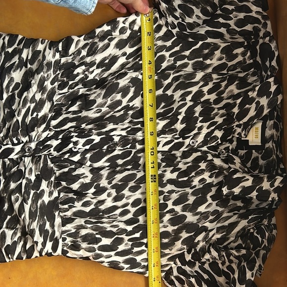 NEW NWT Maeve Semele Leopard Drop Waist Black and White Button Mini Dress - Picture 7 of 7